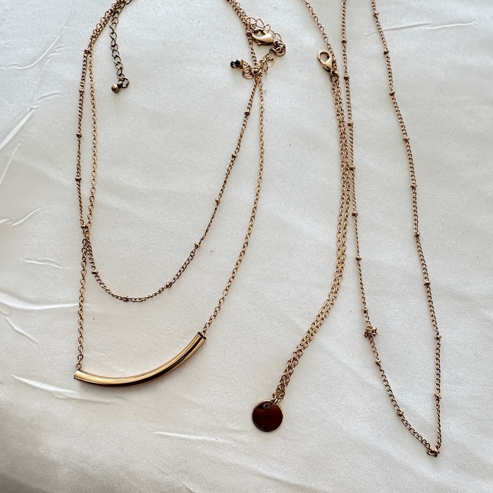 Various Gold necklaces